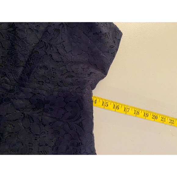 J.Crew Navy Lace Sleeveless Sheath Dress Size 6 Petite - Picture 9 of 10